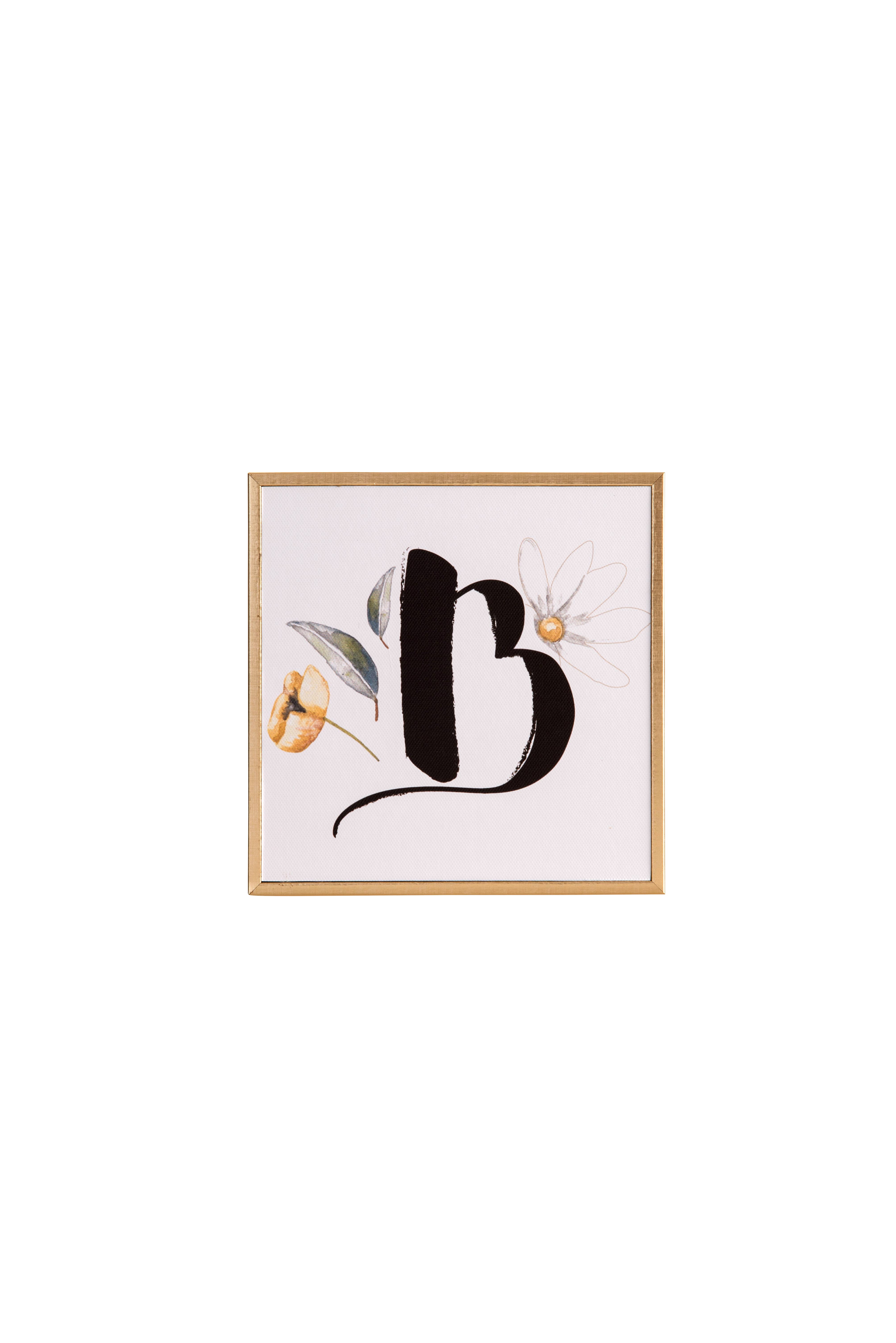 Totalee Gift - Wholesale Art Print - SALE Resin White Letter B Mini Canvas Art0