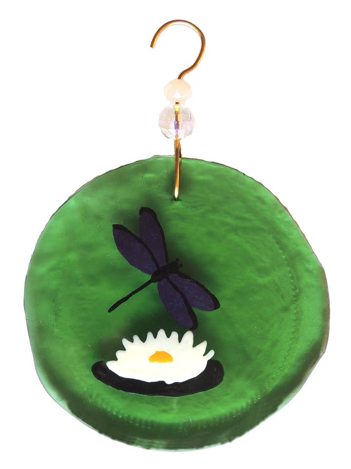 Ornament - Purple Dragonfly for wholesale by Wine Bottle Art