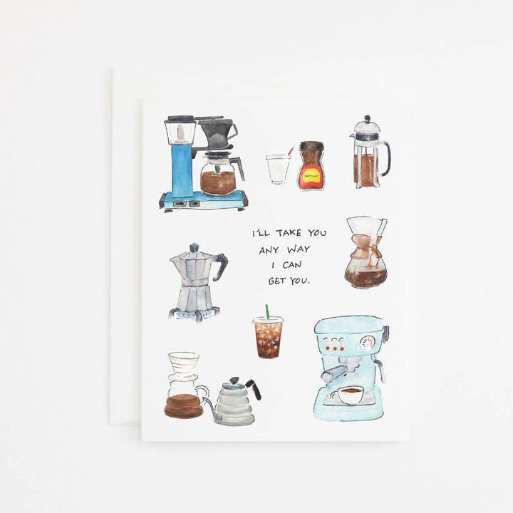 Coffee Card for wholesale by Party Sally