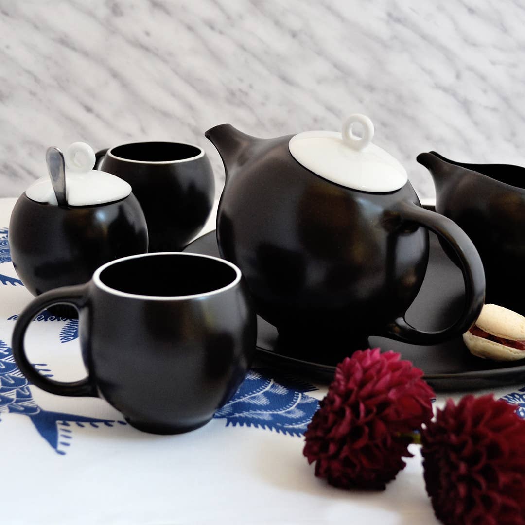 Eva  Teapot - Black Stoneware for wholesale on Faire2