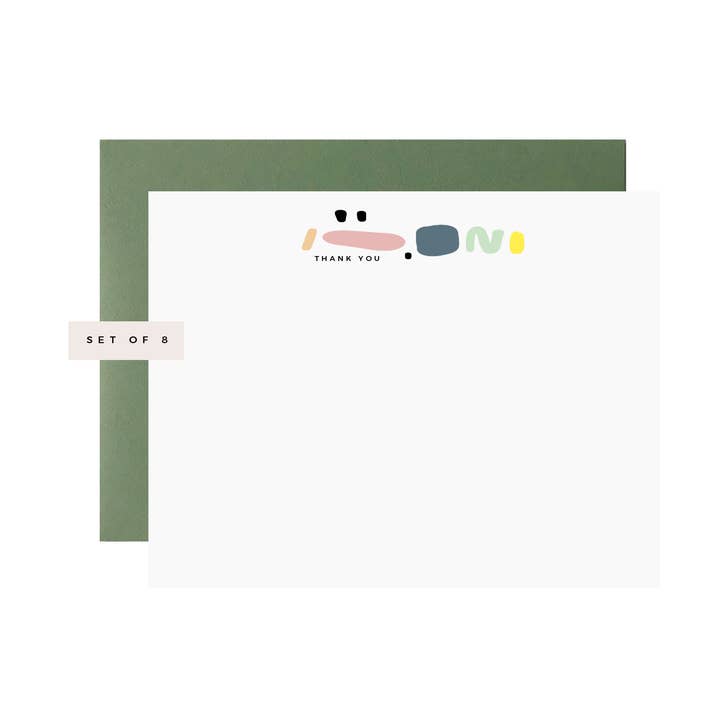 Thank You Pattern Flat Card Set for wholesale by Euni + Co.