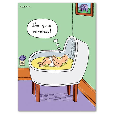Gone Wireless för wholesale av SNAFU Designs - Greeting Cards
