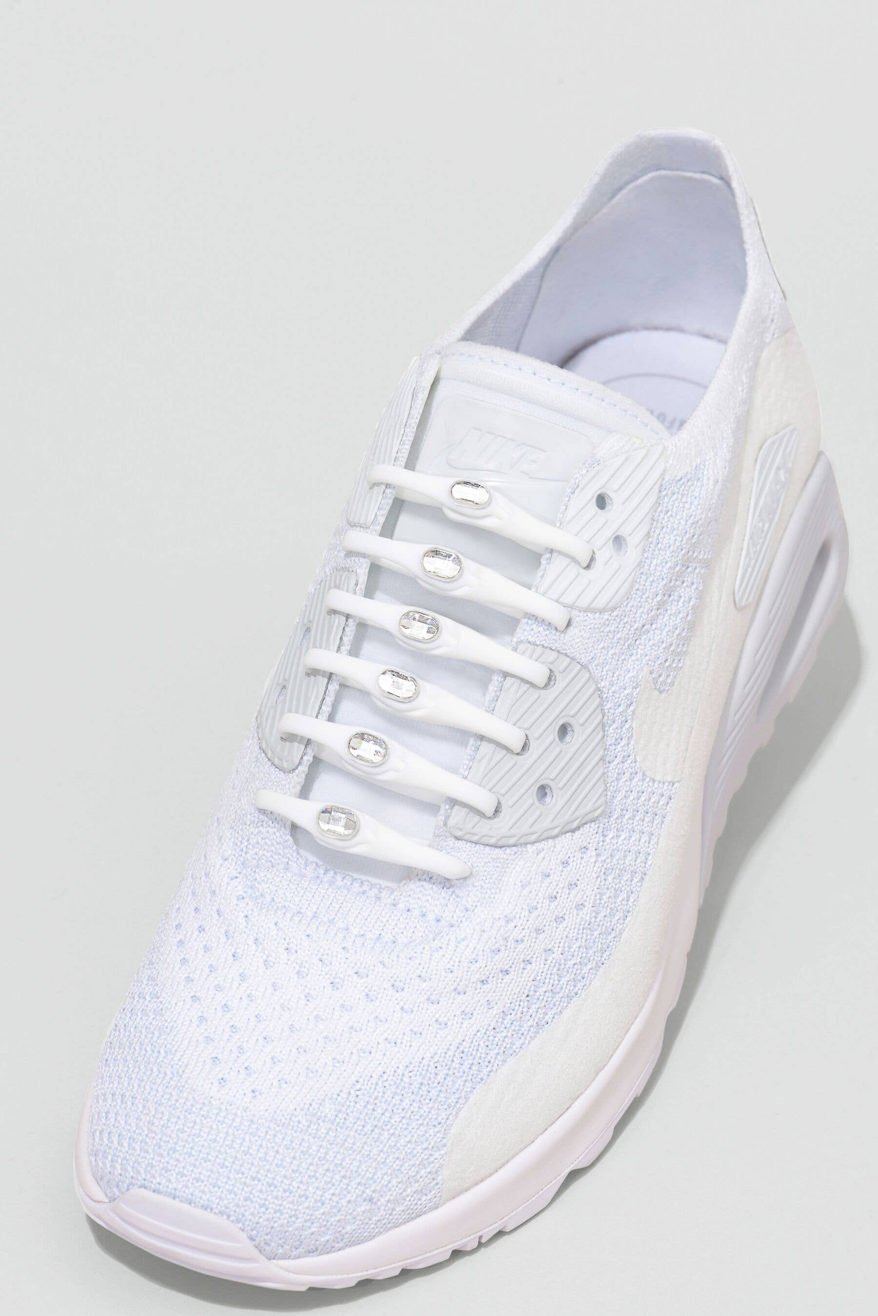 HICKIES - Wholesale Shoelaces - Unisex - HICKIES with Crystals by Swarovski© White/Clear1