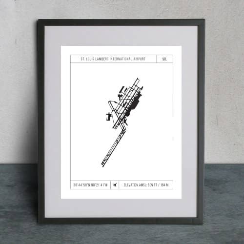 Runway Prints - Wholesale Art Print - St. Louis Lambert International Airport - STL 8X100