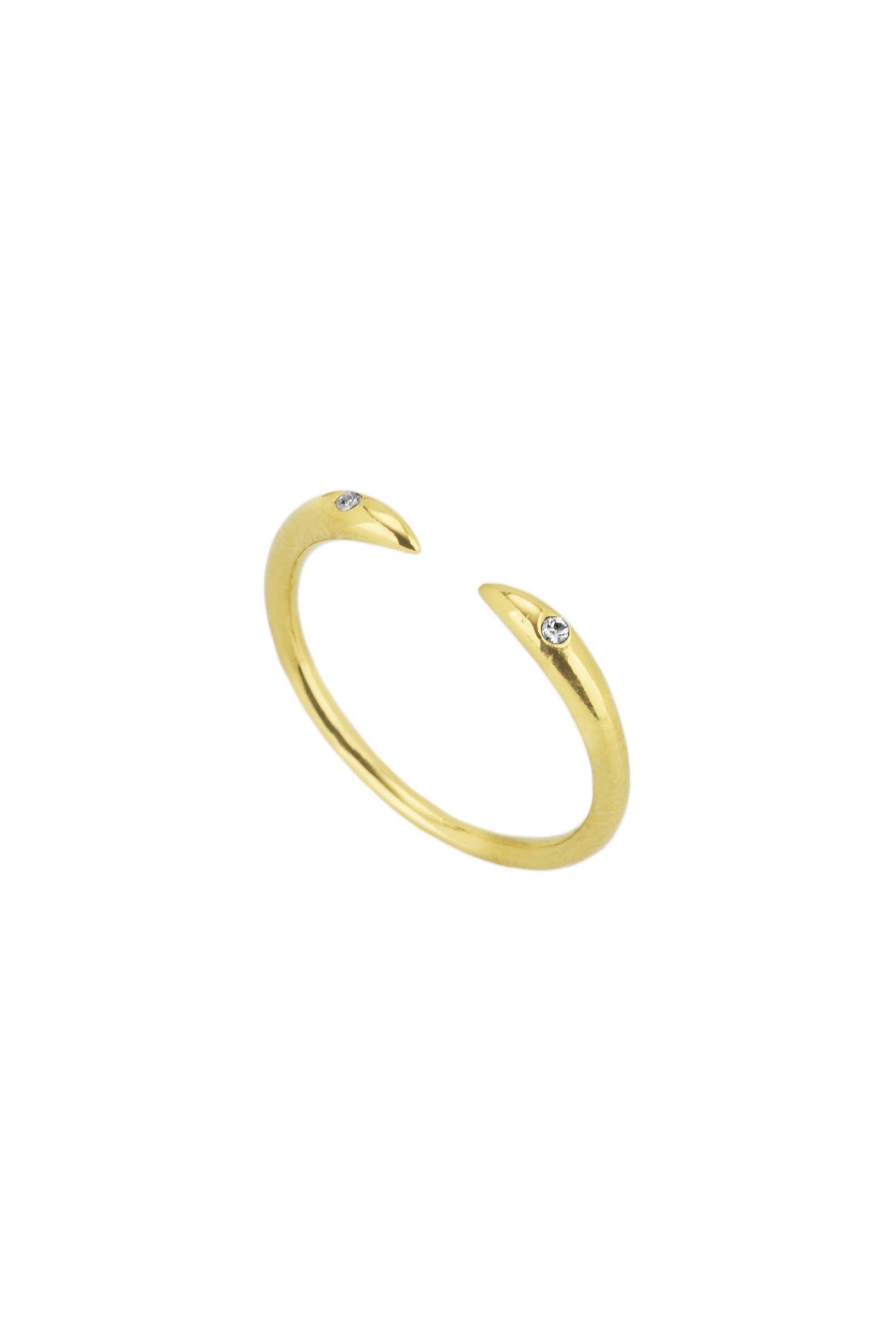 Katie Dean - Wholesale Band/Stacked Ring - 18K Gold Plated Claw Ring1