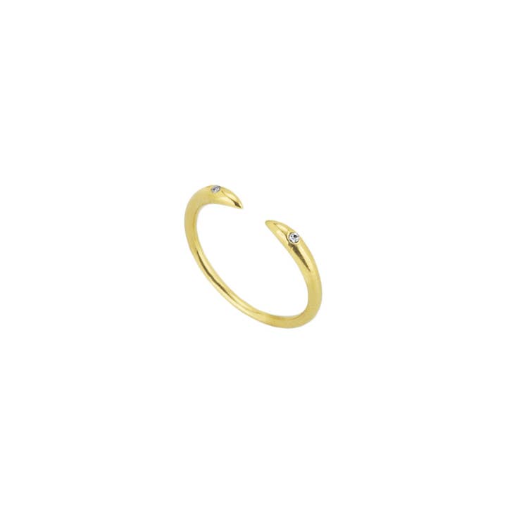 Katie Dean - Wholesale Band/Stacked Ring - 18K Gold Plated Claw Ring1