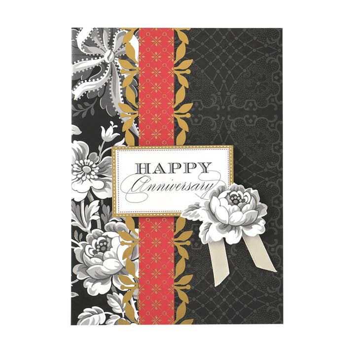 Anna Griffin Inc - Wholesale Anniversary Card - Delphine Happy Anniversary Greeting Card