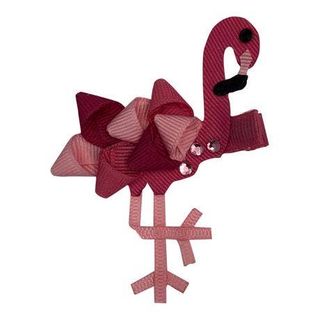 05 Flamingo Hair Bow for wholesale by Bows For Belles, LLC