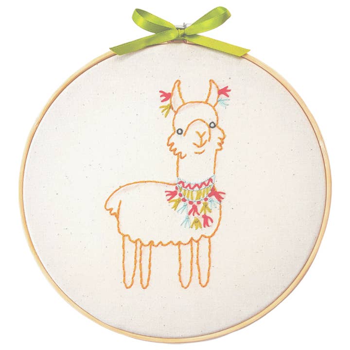 CLEARANCE Llama Embroidery Wall Art Kit for wholesale by Penguin & Fish