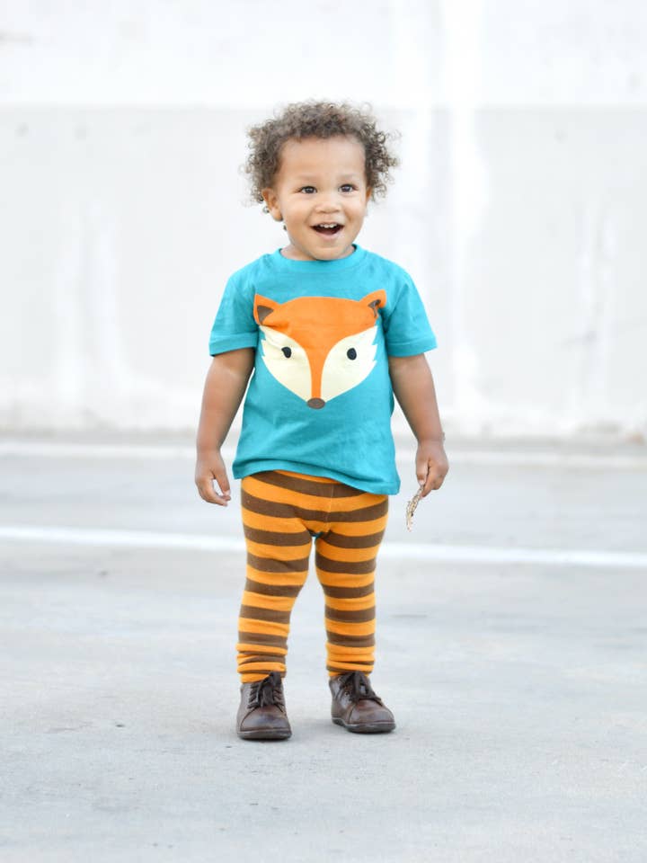 Woodland Fox shirt voor peuters en kinderen voor wholesale door Doodle Pants