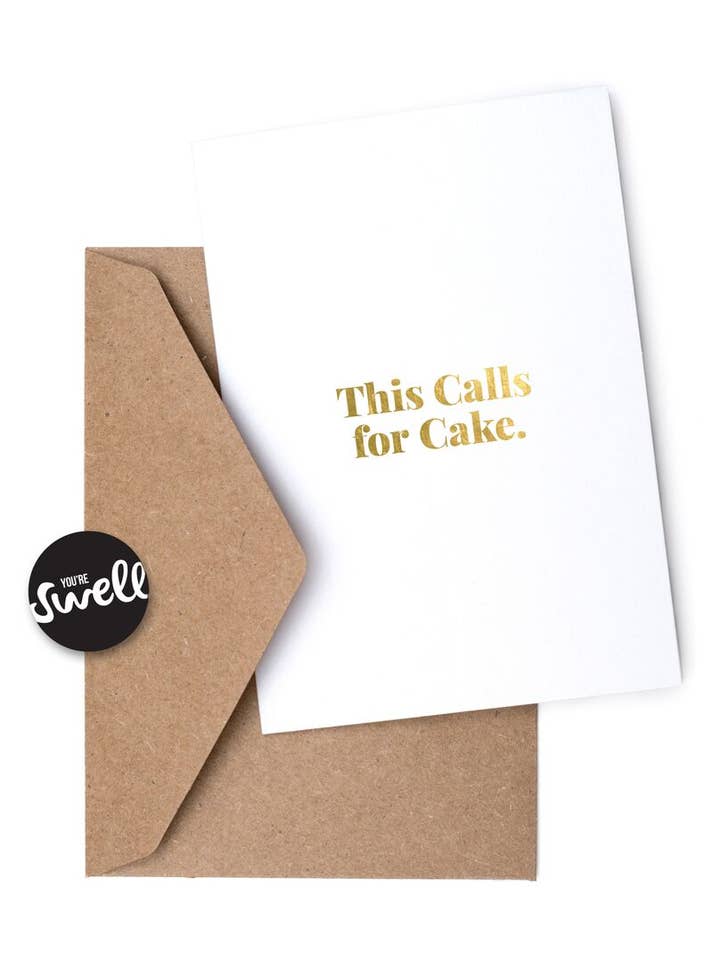 This Calls for Cake Card for wholesale by Swell Made Co.