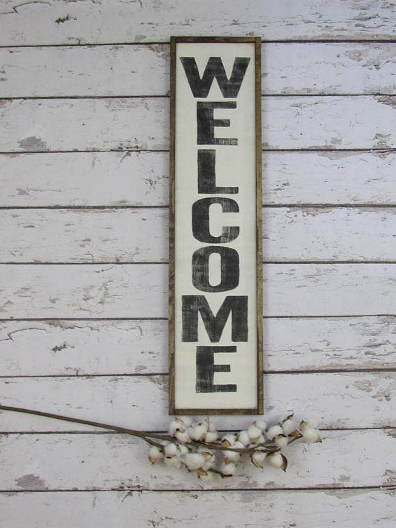 The Green Elephant Shop - Wholesale Sign - Vertical Welcome Sign1