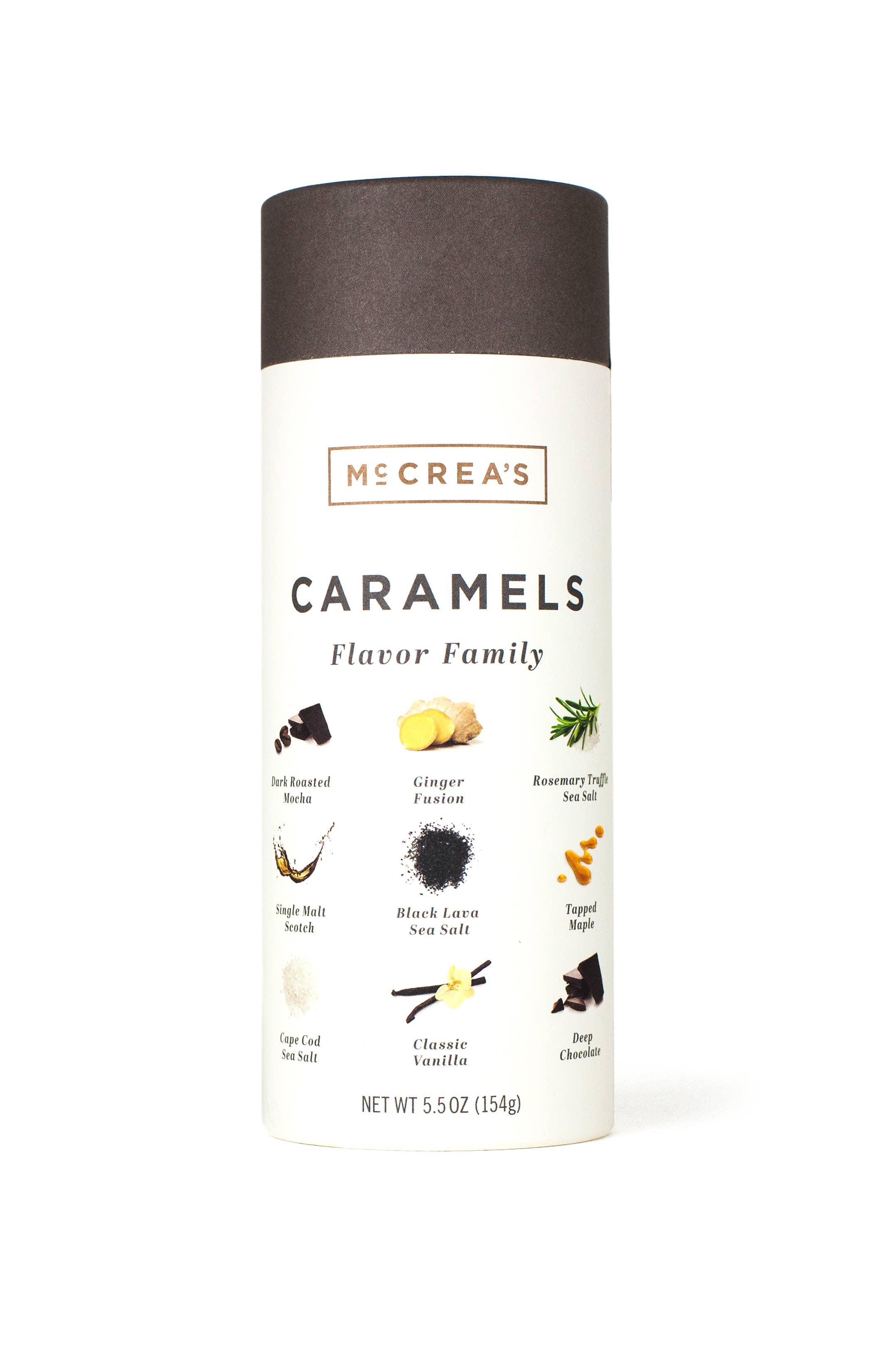 McCrea's Candies - Wholesale Caramel - Caramels Tall Tube - Flavor Family (6 per case)1