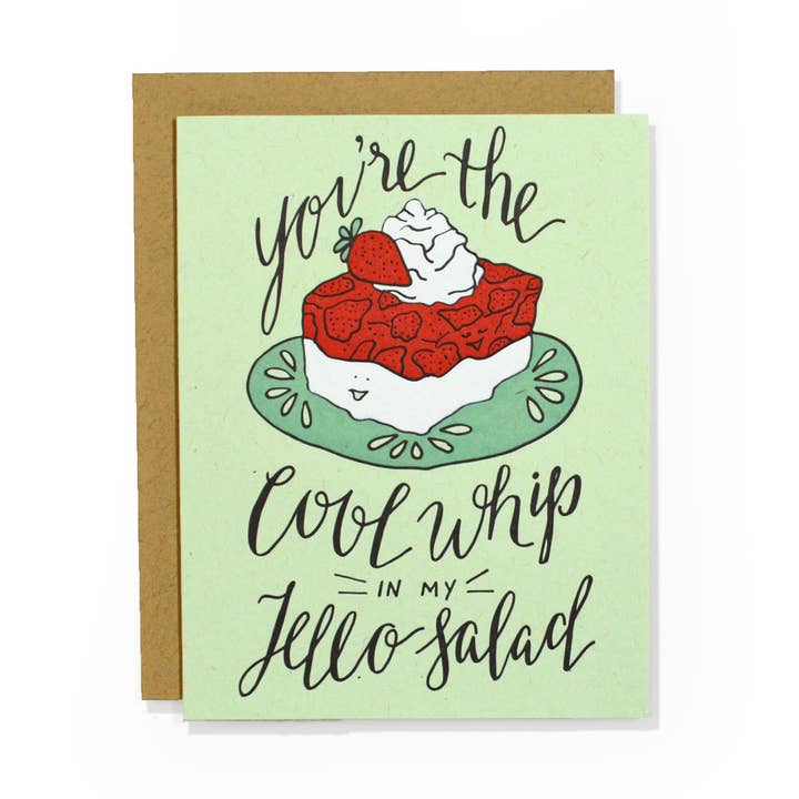 Wild Ink Press - Vente Cartes de déclaration d'amour - Carte Cool Whip Love, imprimée en typographie0