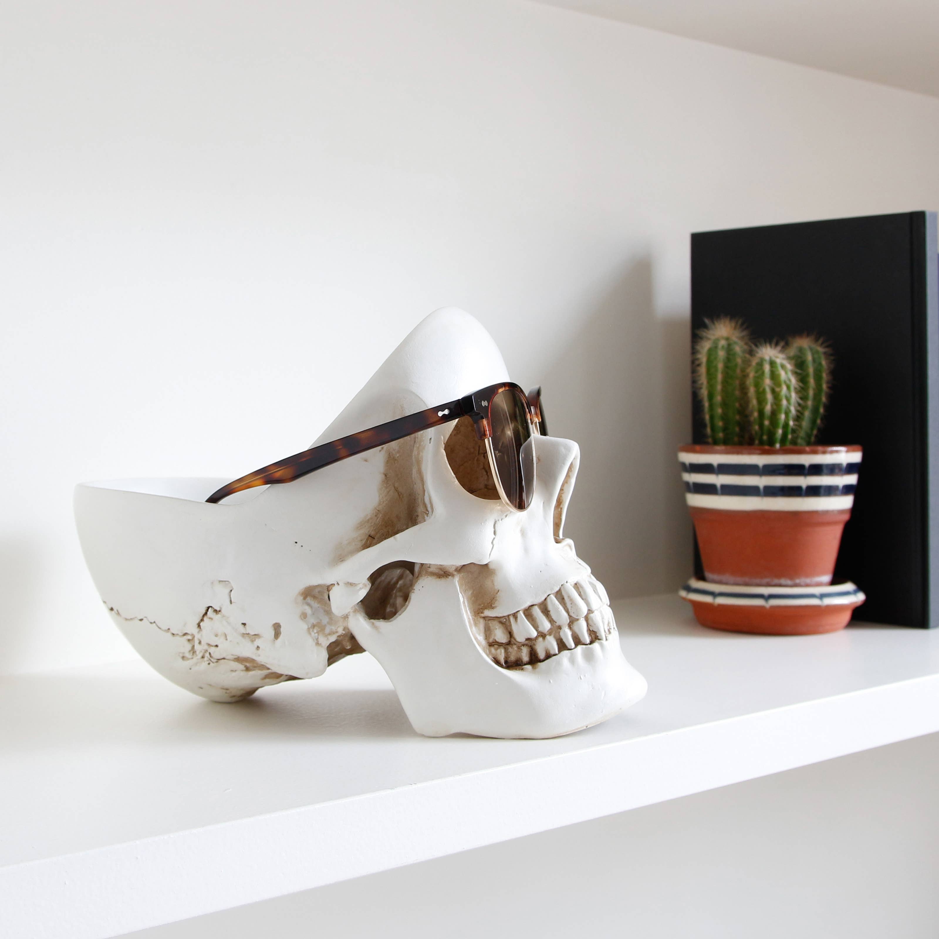 SUCK UK Ltd - USA - Vente Décorations de table - Skull Tidy - Blanc2