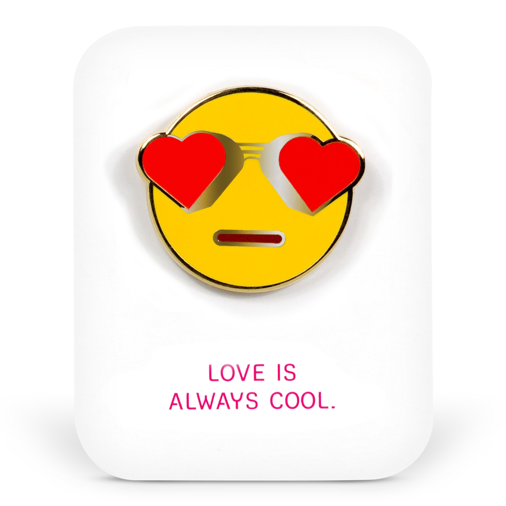 Popglory - Wholesale Lapel Pin/Button - Heartshademoji Pin0
