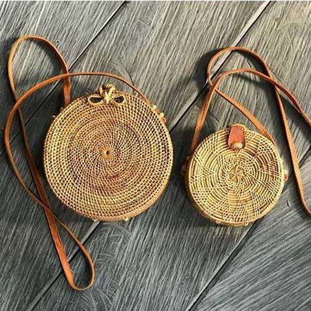 The Winding Road - Wholesale Crossbody Bag - Women's - Ata Vine Round Crossbody Bag - Large