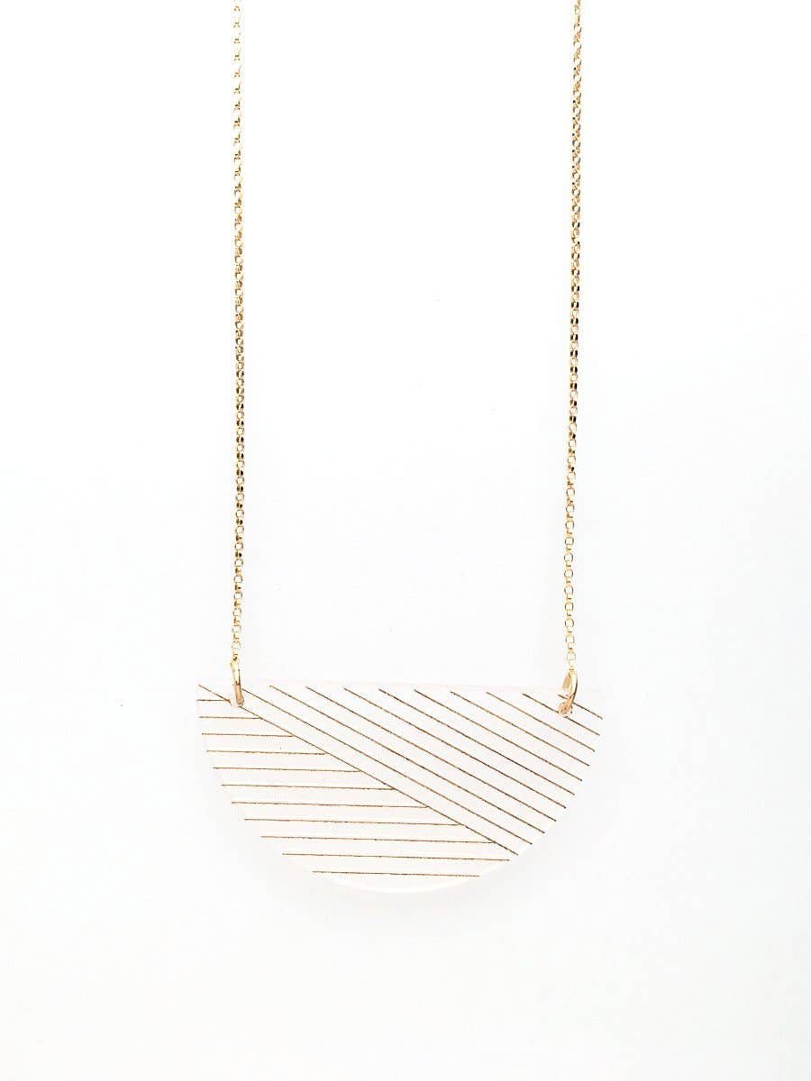 Bird of Virtue - Wholesale Pendant/Charm Necklace - Alta Necklace · Midcentury Geo Angled Stripes Simple Pendant0