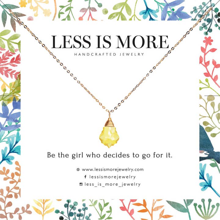 Yellow Baroque Swarovski Necklace for wholesale by Less is More
