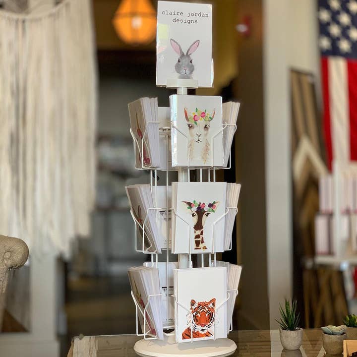 Display rek voor wenskaarten met 12 vakken - wit voor wholesale door claire jordan designs