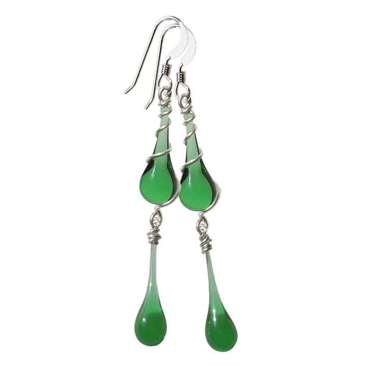 Sundrop Jewelry - Wholesale Dangle Earrings - Gemini Glass Teardrop Earrings4