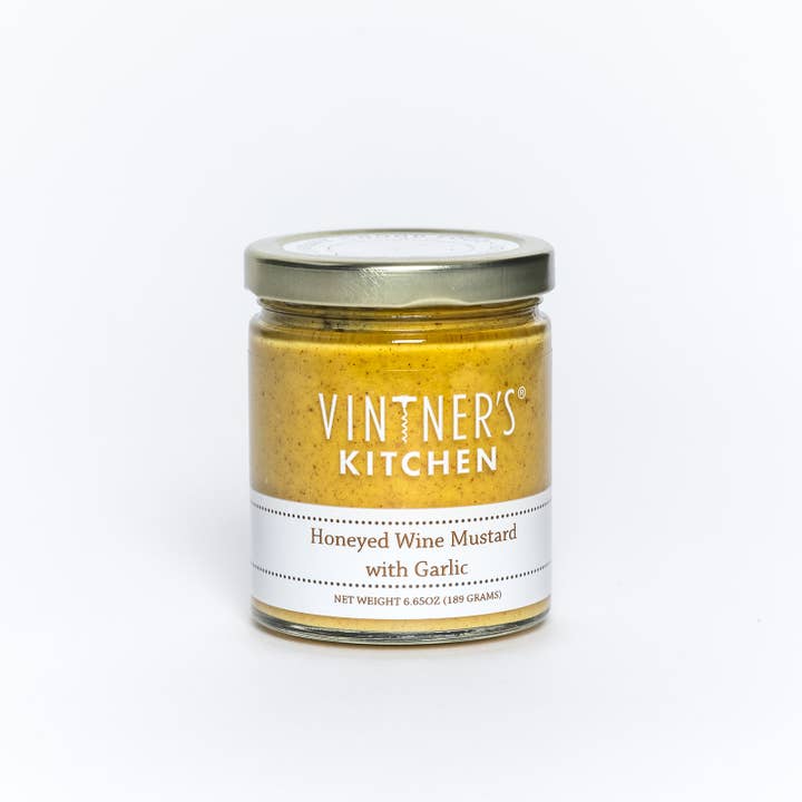 Honeyed Wine Mustard With Garlic for wholesale by Vintner's Kitchen LLC