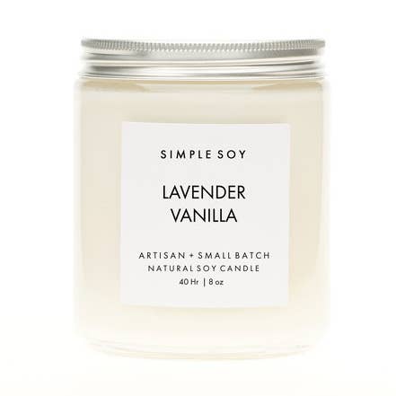 Soy Candle Mantle lavendel for engroshandel hos Simple Soy Candle Co