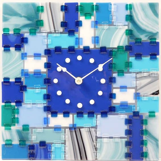 Blue Center Silent Wall Clock for wholesale by Games of Colors