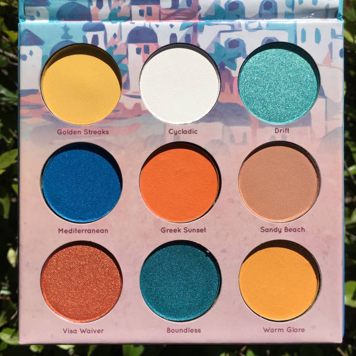 Mavie. Cosmetics – Engroshandel Øjenskyggepalette – Tag mig til... Santorini Øjenskygge Palette5