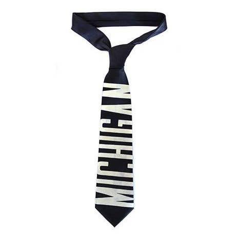 Cyberoptix Tie Lab - Wholesale Necktie - Men's - Bus Scroll Necktie: Michigan Avenue, Microfiber1