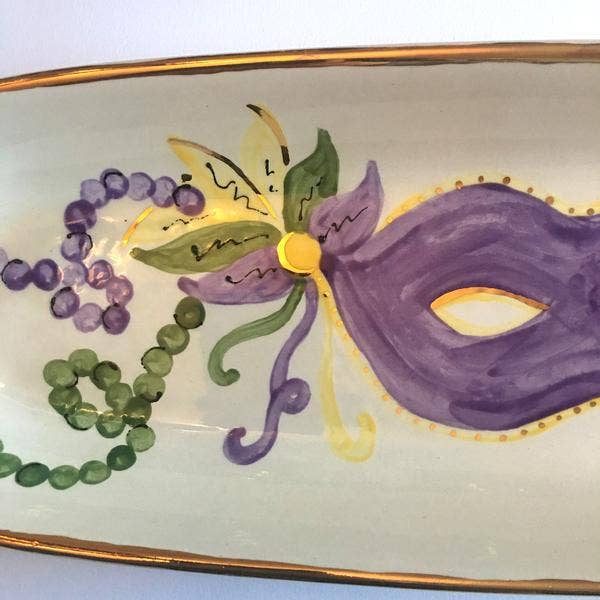 Magnolia Creative Co. - Wholesale Serving Tray - Mardi Gras Bread Tray1
