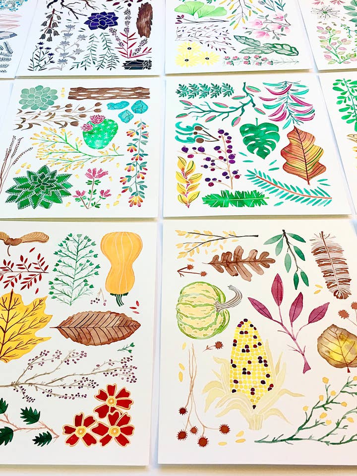 12 Month Nature Collection Art Print Collection for wholesale by Andria Green