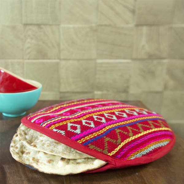 Casa Amarosa - Wholesale Bread/tortilla - Yellow Arrow Flat Tortilla Warmer-10 Inches4