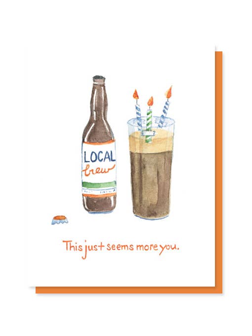 Craft Beer Birthday Card - Happy Hour for wholesale by The Lavender Whim