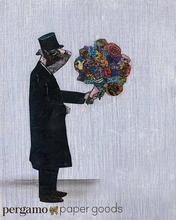 Pergamo Paper Goods - Vente Affiche d'art - Dapper Pig Impression artistique 8 x 101