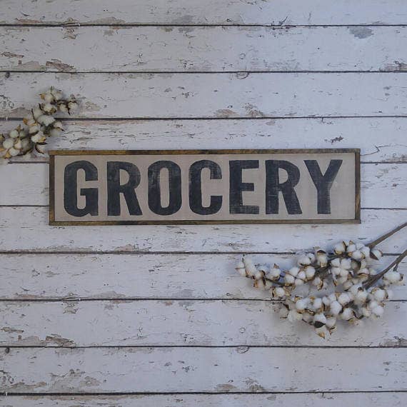 The Green Elephant Shop - Wholesale Sign - Grocery Sign1