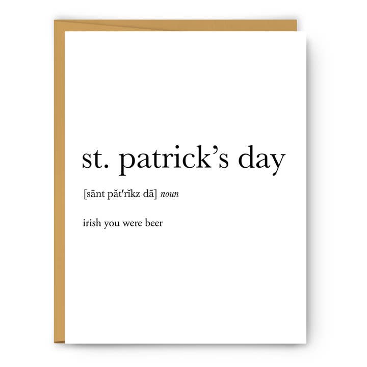 Footnotes - Wholesale St. Patrick's Day card - St. Patrick's Day Definition - St. Patrick's Day Card