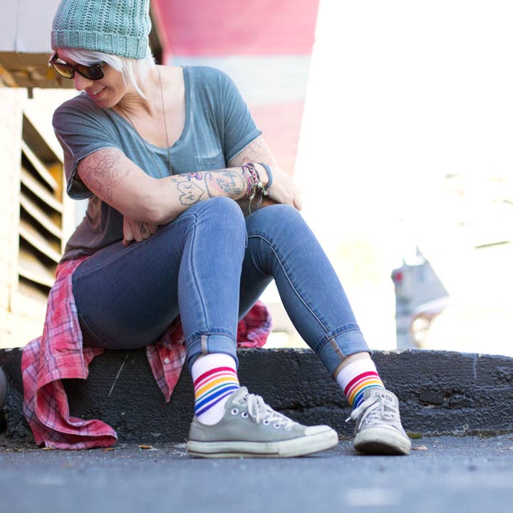 Pride Socks - Wholesale Socks - Unisex - Medium Low Cut Athletic- Fearless3