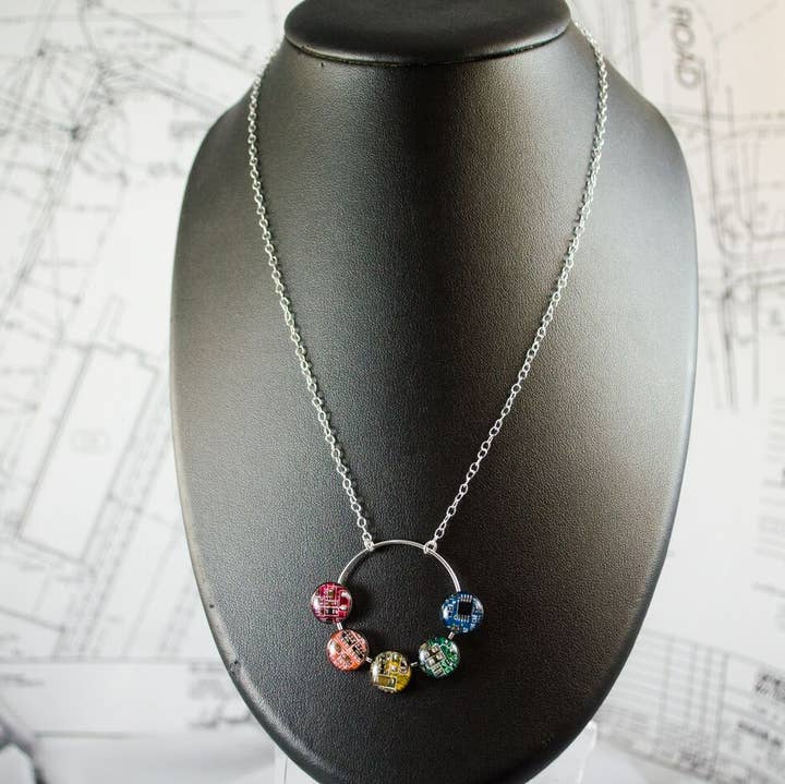 Rainbow Ring Necklace for wholesale by Circuit Breaker Labs