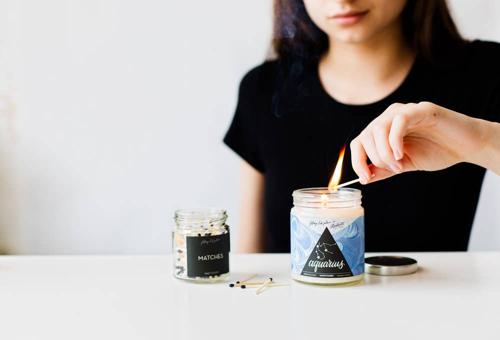 REMOVED BRAND - Wholesale Jar/Filled Candle - Astrology Series - Aquarius Candle1