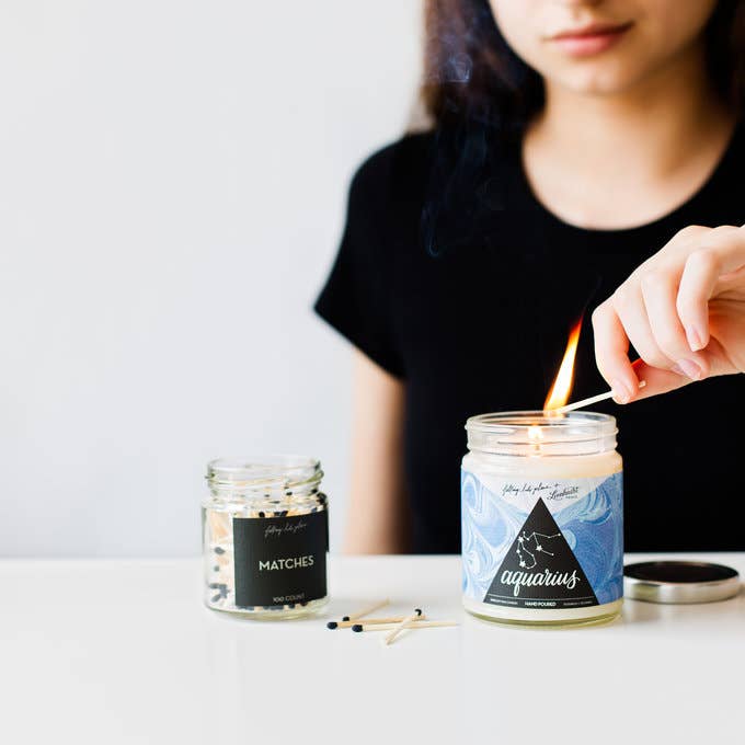 REMOVED BRAND - Wholesale Jar/Filled Candle - Astrology Series - Aquarius Candle1