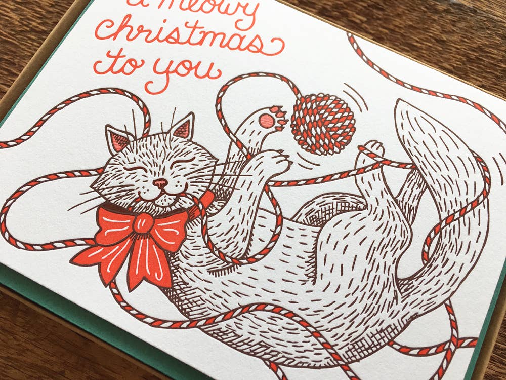 Noteworthy Paper & Press - Vente Cartes de Noël - Carte Chat de Noël5