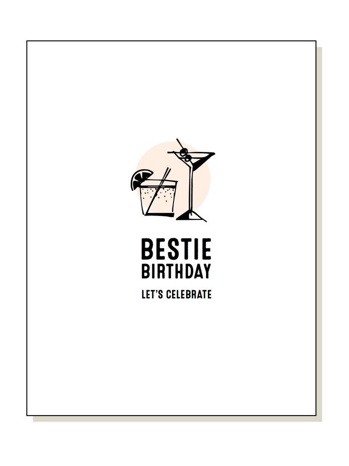 Bestie verjaardagskaart voor wholesale door jack + ella paper