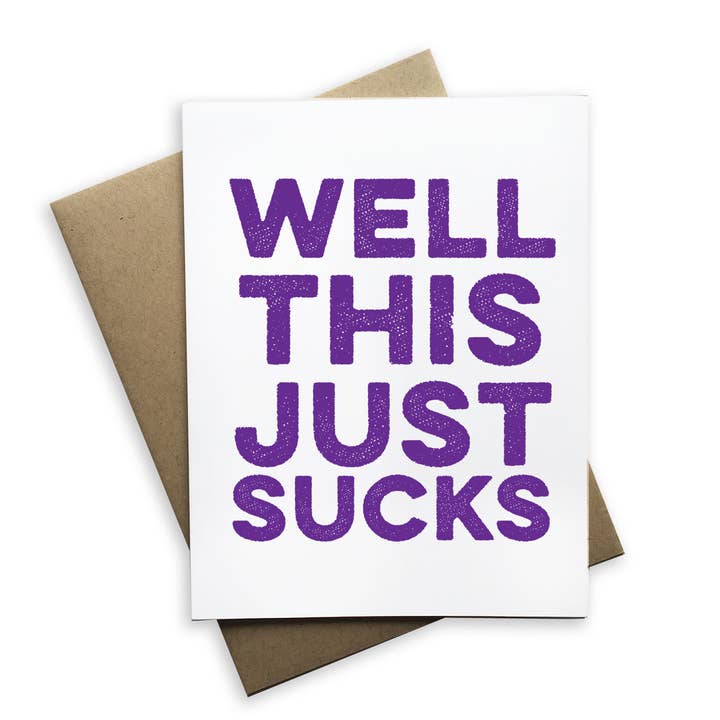 Tiramisu Paperie - Wholesale Sympathy Card - Well This Just Sucks for Cancer