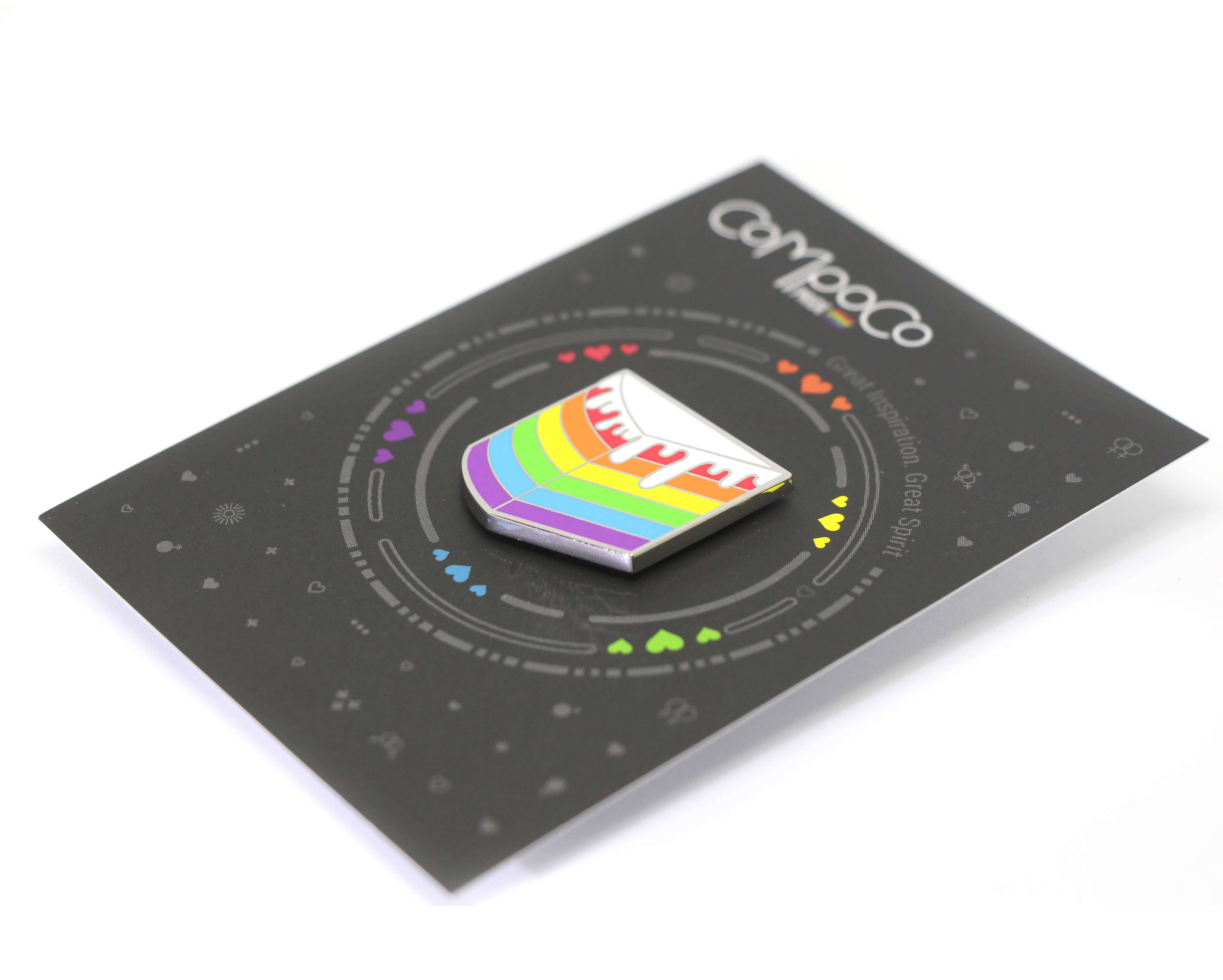 Compoco - Wholesale Lapel Pin/Button - Rainbow Cake Enamel Pin3