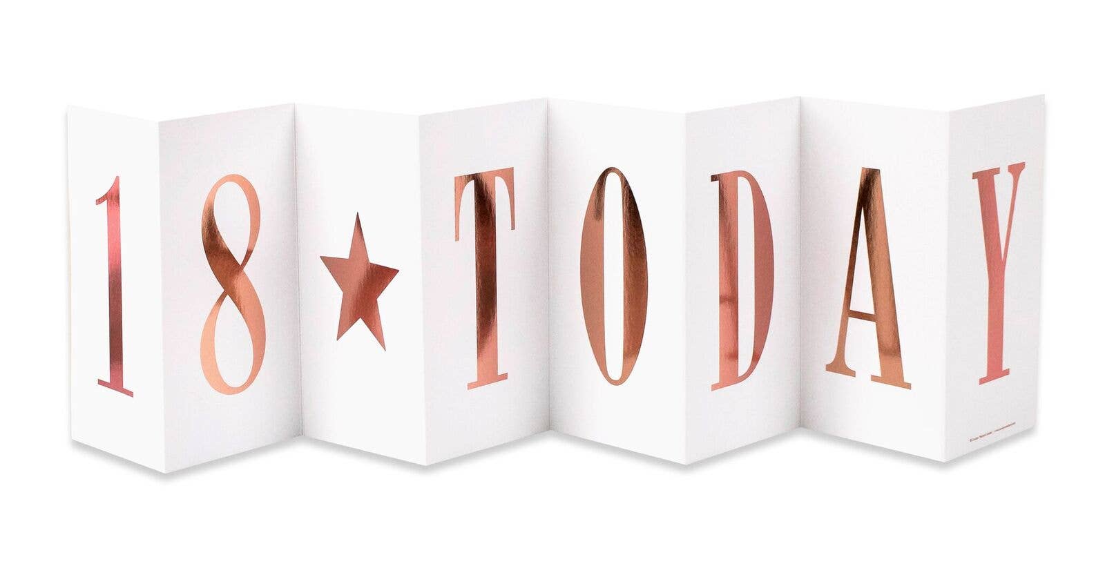 Coulson Macleod (U.S. Duties Paid) - Wholesale Birthday Card - 18th Birthday Card, Luxury Foiled Concertina Fold-Out Banner1