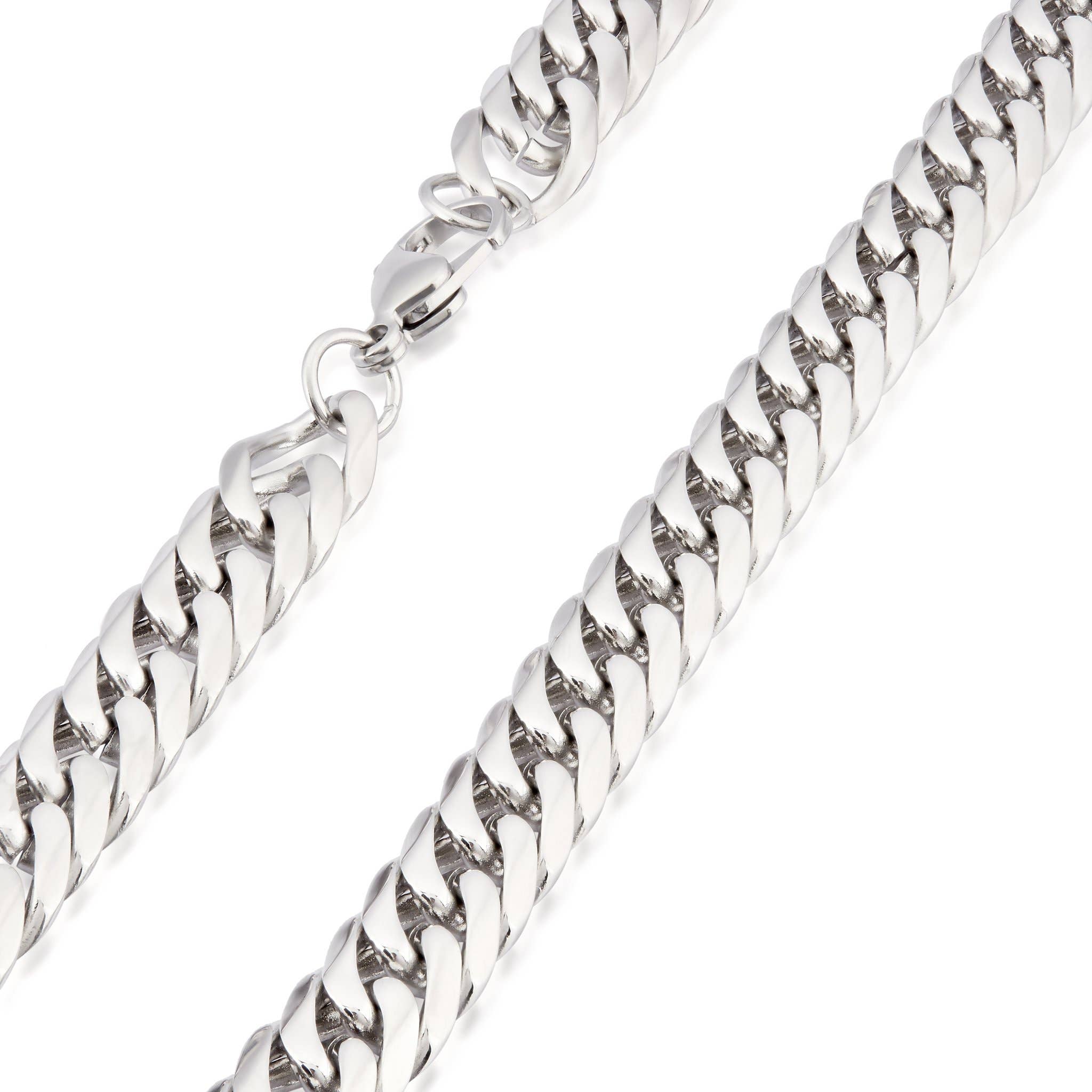 West Coast Jewelry - Wholesale Link & Chain Necklace - Men's Stainless Steel Curb Chain Necklace (10mm) - 24"1