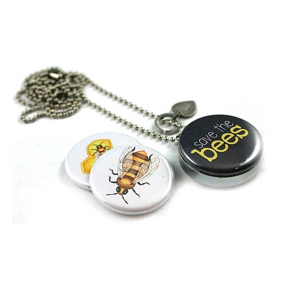 Rettet die Halskette mit Bienen-Medaillon für den Großhandel von Polarity