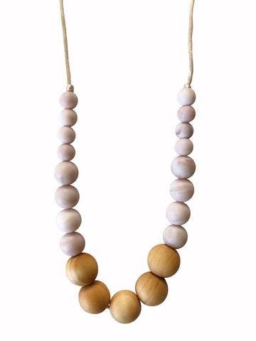 Chewable Charm - Wholesale Teething Necklace - Baby - The Landon - Rose Quartz Teething Necklace0