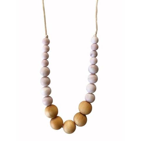 Chewable Charm - Wholesale Teething Necklace - Baby - The Landon - Rose Quartz Teething Necklace